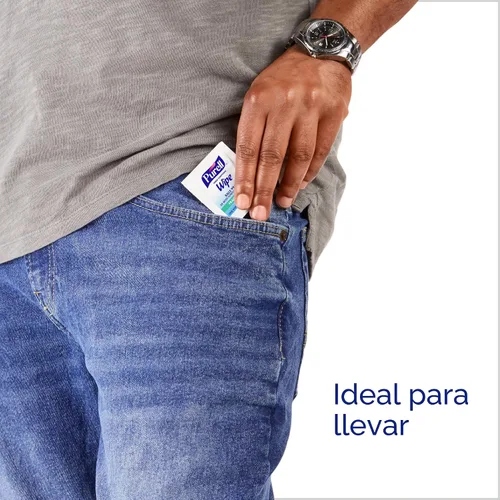 Vista 6 de Toallitas de mano desinfectantes. Envueltas individualmente (300). De Purell