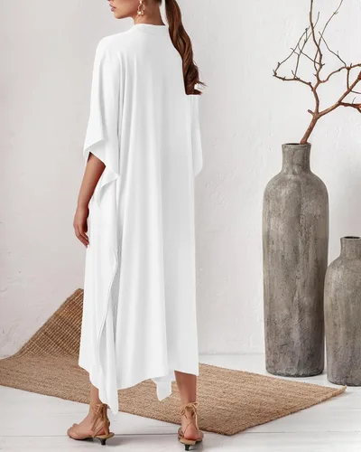 Vista 4 de Bsubseach Vestidos caftán para mujer, vestido largo de caftán, ropa de descanso para traje de baño, ropa de playa