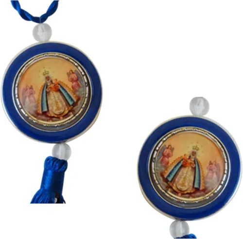 Vista 2 de Virgen de Regla Colgante Religioso Para el Espejo Retrovisor o Como Bendicion Para La Casa