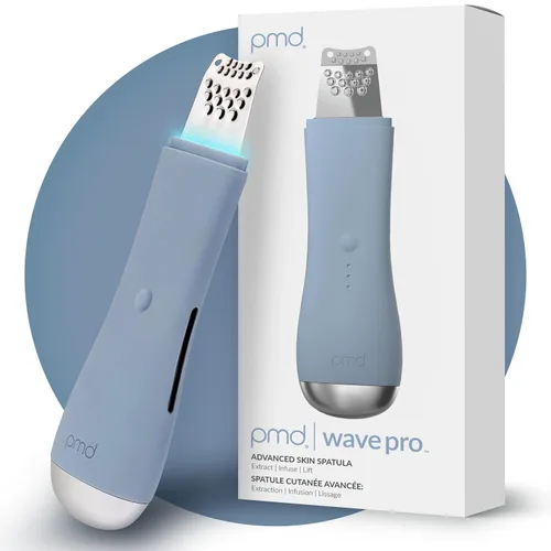 Vista 7 de PMD Wave Pro - Espátula avanzada para la piel de grado profesional - Extracción, infundir y levantar - SonicGlow Vibración y tecnología E-Wave