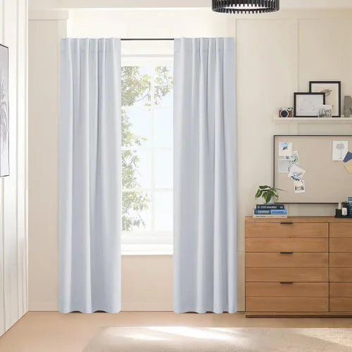 Vista 127 de PONY DANCE Cortinas cortas con aislamiento térmico para ventana pequeña, para guardería, baño, cocina, lavandería, caravana, sótano, 29 pulgadas