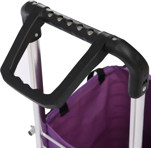 Vista 5 de Carrito de compras plegable, gran capacidad, aluminio y acero inoxidable para comestibles, lavandería, garaje