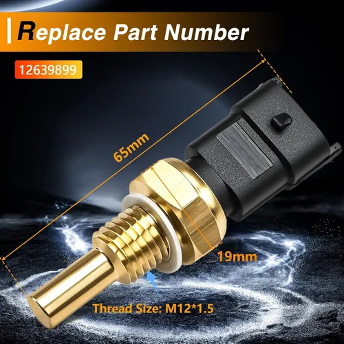 Vista 5 de Sensor de temperatura del refrigerante del motor, sensor de temperatura del agua ECT compatible con Saturn Vue Outlook Pontiac G6 G8 Chevrolet