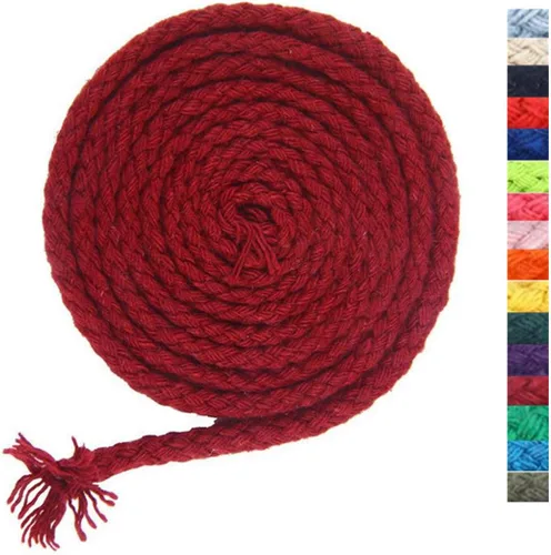 Vista 10 de Cuerda de macramé de 5 mm * 295 pies, cuerda de algodón natural de 8 hebras trenzadas para manualidades, hilo de algodón para tejer, para colgar