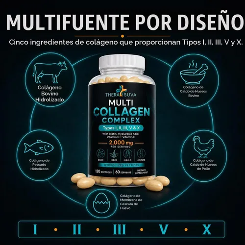 Vista 5 de Péptidos de colágeno múltiple, mujeres y hombres, fáciles de tragar