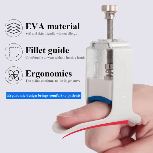 Vista 5 de Férula para enderezar los dedos, férula de extensión de la articulación del dedo, corrector de férula de los dedos, dispositivo de prensado