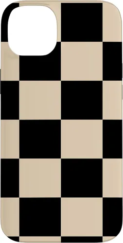 Vista 15 de Black and Beige Classic Checkered Big Checkerboard Pattern Case for iPhone 16