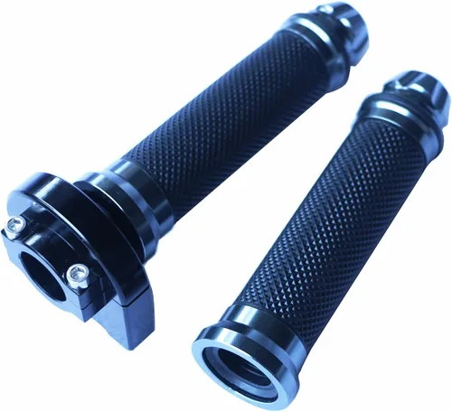 Vista 8 de Yibid Manillar de motocicleta de 7/8 pulgadas, agarre de mano, anodizado motorizado, CNC, giro rápido, tubo de acelerador, control de palanca