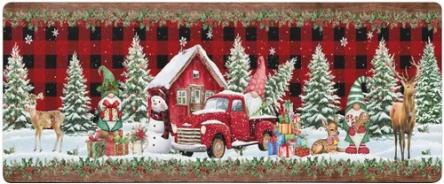 Vista 7 de Tapete de baño de Navidad a cuadros para bañera, antideslizante, de secado rápido y absorbente, tierra de diatomeas, fregadero, dormitorio, cocina