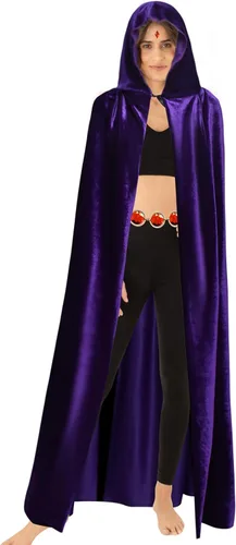 Vista 7 de Wildox Disfraz de Halloween para mujer, capa morada y cinturón de cosplay de anime, juego de accesorios de disfraces
