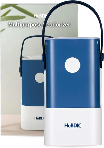 Vista 3 de HubiCare - Mini purificador de aire portátil – Aire inalámbrico que no requiere un filtro HEPA y elimina olores – coches, camadas de mascotas y Azul