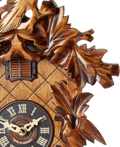 Vista 2 de Engstler - Reloj de cuco con pilas, tamaño completo, 14 pulgadas de alto x 10 pulgadas de ancho x 6 pulgadas de profundidad