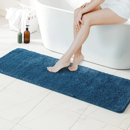 Vista 18 de MIULEE Alfombras de baño negras, suaves y pequeñas, absorbentes, antideslizantes, de secado rápido, esponjosas, para baño, bañera y duchas, lavables