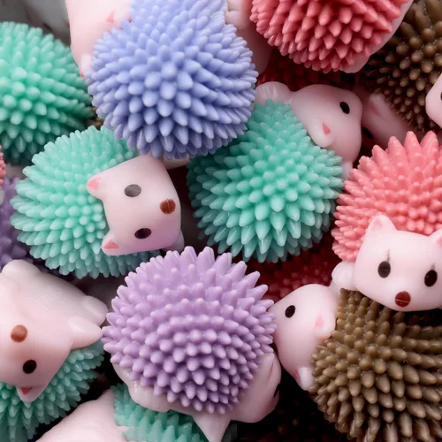 Vista 5 de Figuras de juguete de erizo - Figuras de animales salvajes 25 piezas - Figuritas de fiesta para niños - Decoración de pastel - Juego de decoración