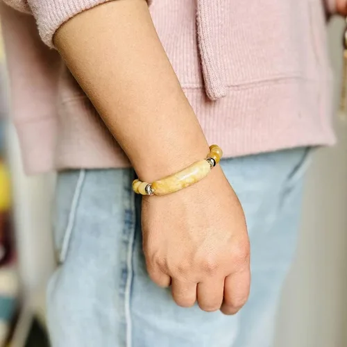 Vista 2 de PEAS Joyería de moda Pulsera de piedra curativa Pulsera elástica de energía de cristal