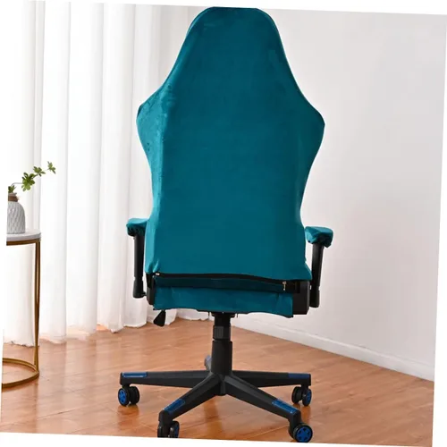 Vista 7 de Zerodeko 1 juego de funda para silla de juegos para computadora de forro polar plateado