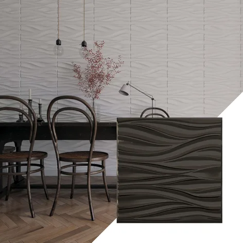 Vista 13 de Ekena Millwork 19 5/8 pulgadas de ancho x 19 5/8 pulgadas de alto, ondulado EnduraWall decorativo 3D, cobre envejecido (cubre 2.67 pies cuadrados).