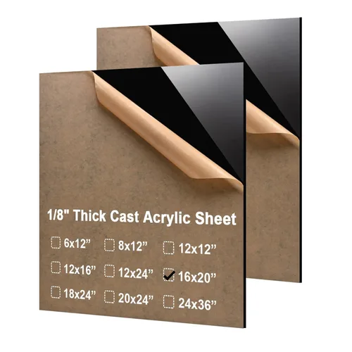 Vista 38 de KINLINK Láminas de plexiglás 6x12 de 1/8 pulgada de espesor - Lámina de acrílico negro fundido de 3mm, lámina de plástico policarbonato
