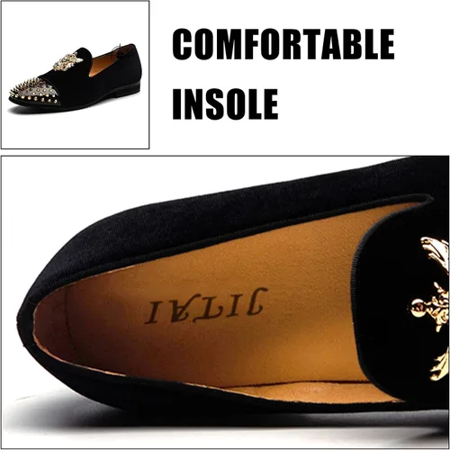 Vista 3 de JITAI Men Loafers Slip-On Shoes for Men Fashion Dress Shoes Tuxedo Shoes