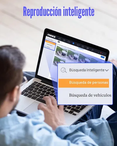 Vista 7 de ANNKE Grabador de vídeo de seguridad 3K Lite 16CH, detección de seres humanos/vehículos, disco duro de 2 TB 16 Channel 5MP Lite H.265+ 5-in-1
