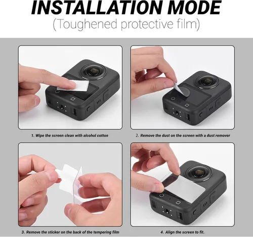 Vista 6 de Protector de lente compatible con DJI Osmo 360, protectores de lente transparentes para osmo 360 con protector de pantalla de lente para DJI Osmo