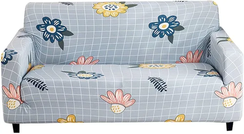 Vista 19 de MBROS Funda estampada para sofá, funda de sofá de tela elástica elástica, 1 pieza, antideslizante, universal, de elastano, protector de muebles