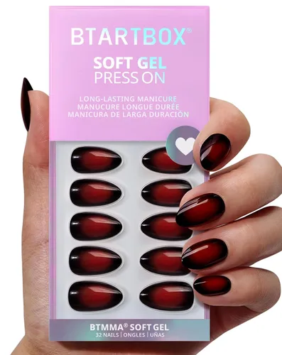 Vista 43 de BTArtbox Uñas Postizas Blancas Cortas a Presión - Uñas Postizas de Gel Suave en Forma de Almendra, Uñas Blancas con Pegamento para Uñas, Uñas