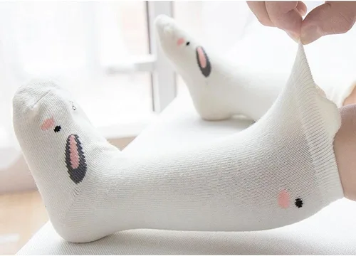 Vista 5 de 8 pares de calcetines antideslizantes a la rodilla para niños y niñas