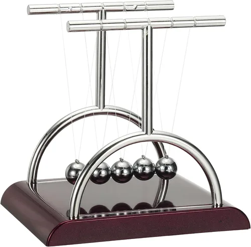 Vista 7 de PATIKIL Newtons Cradle Pendulum 5 bolas de equilibrio de Newton's Cradle, juguetes de escritorio, bola de gravedad, divertida para juguetes