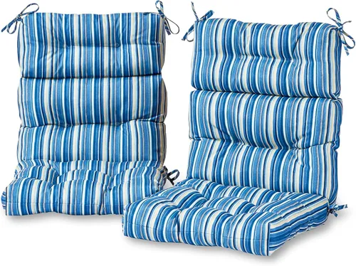 Vista 40 de Greendale Home Fashions Adobe Stripe - Cojín para silla de respaldo alto para exteriores (44 x 22 pulgadas)