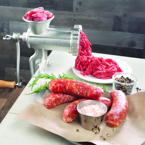 Vista 3 de CucinaPro máquina de picar carne para instalar en la mesa., talla 8, Plateado