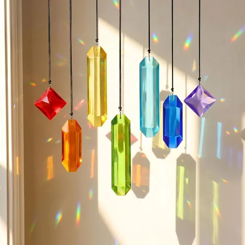 Vista 13 de 7 piezas de prismas de cristal para colgar en la ventana
