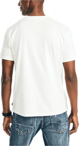 Vista 2 de Nautica Camiseta estampada con logotipo para hombre de forma sostenible