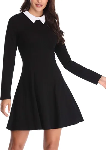 Vista 7 de FENSACE - Vestido de manga larga para mujer diseño de Peter Pan
