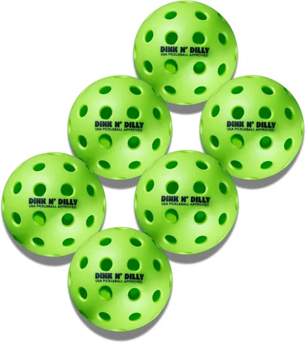 Vista 8 de Dink N' Dilly Pickleball Paddle USAPA Approved Lightweight with Cushion Grip, Ideal for All Skill Levels, Premium Quality Paddle and Balls for 2