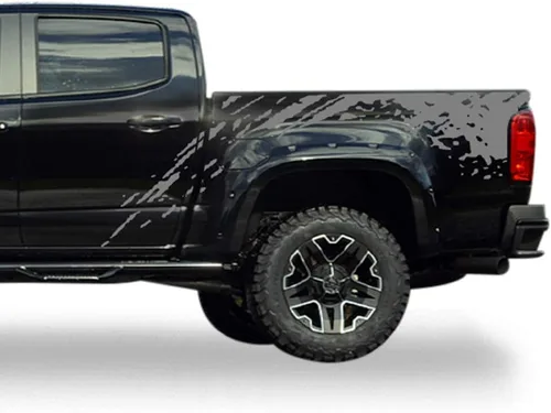 Vista 5 de Adhesivo adhesivo de vinilo para cama de lodo compatible con Chevrolet Colorado 2015-2022 (2605) (negro)