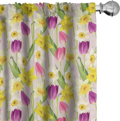 Vista 8 de Lunarable Cortinas con estampado de madera, madera natural rústica con rayas, patrón abstracto ovalado, tema de carpintería, tratamientos