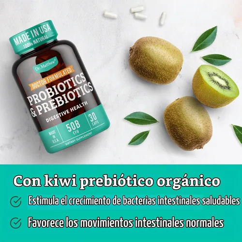 Vista 4 de Prebióticos y probióticos: Lactobacillus Gasseri, Lactobacillus Rhamnosus, Plantarum, Casei, Bifidobacterium longum, lactis, infantis. Prebióticos