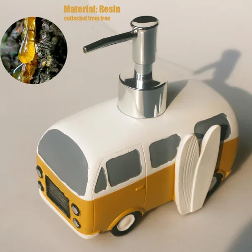 Vista 3 de LUANT Dispensador de jabón de loción de resina para cocina o encimeras, decoración de baño, furgoneta, automóvil, regalo para niños