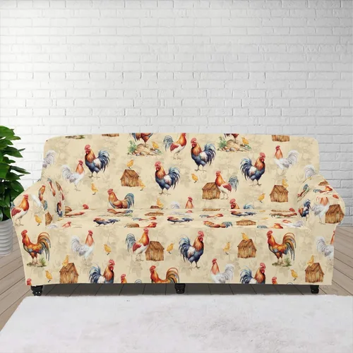 Vista 88 de Horeset Funda elástica para silla con diseño de flores hippie otoñales, funda para sofá, lavable, protección de muebles con espuma antideslizante