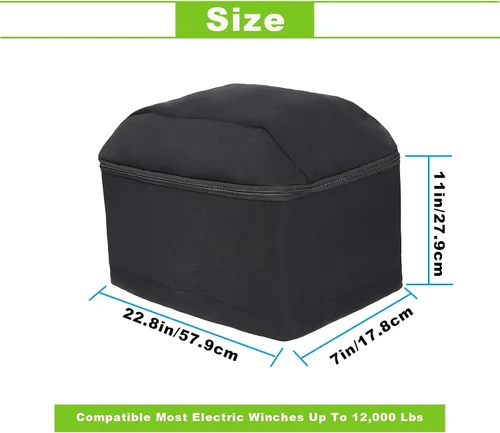 Vista 2 de Cubierta de cabrestante, resistente a los rayos UV, impermeable, cubierta protectora para cabrestante con cordón, accesorios de cabrestante