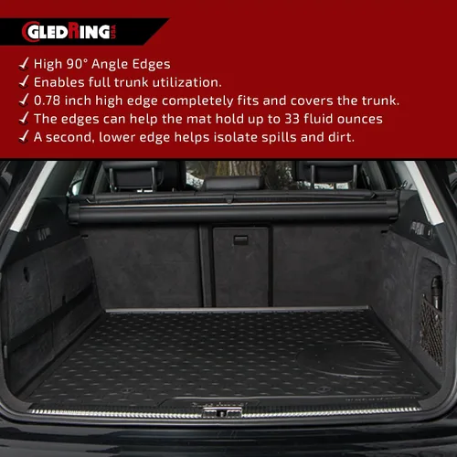 Vista 4 de GledringUSA Forro de caucho para piso de carga de ajuste personalizado para todo clima destinado para Rover Range Rover Evoque (L538) 2012-2018,