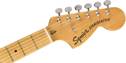 Vista 5 de Squier Classic Vibe 70s Stratocaster Guitarra eléctrica, con garantía de 2 años, negra, diapasón de madera de arce