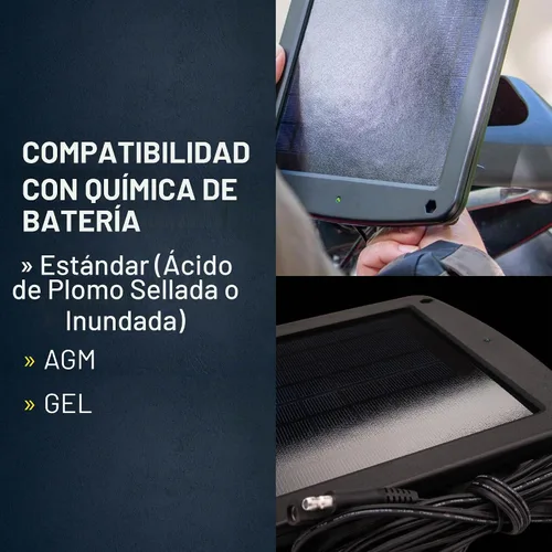 Vista 8 de Battery Tender Cargador de batería de panel solar de 5 vatios de 12 V con controlador de carga – IP67 resistente a la intemperie – Montaje