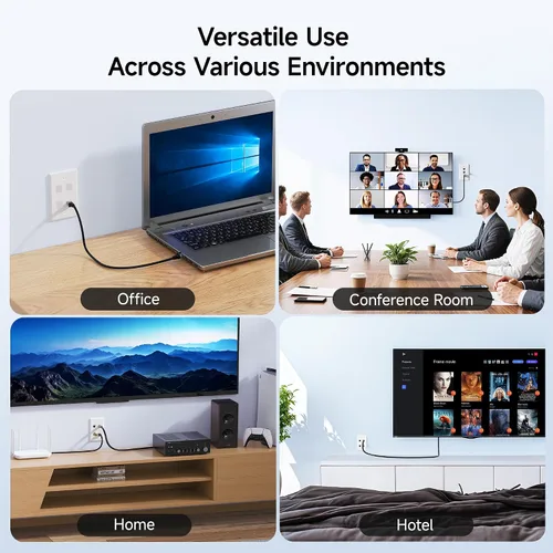 Vista 6 de Cable Matters - Paquete de 10 placas de pared Keystone de perfil bajo de 4 puertos