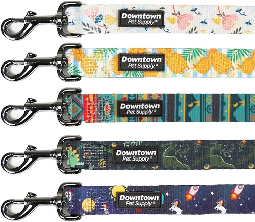 Vista 6 de Correa para perro fuerte y durable (azul, rojo, negro, morado, rosa, 6 ft, 4 ft, 2 ft), por Downtown Pet Supply, Negro