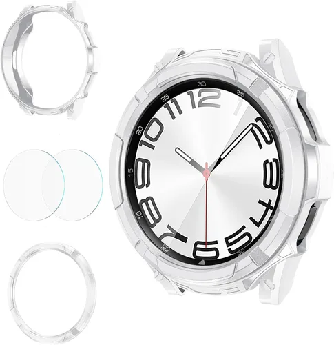 Vista 9 de Goton 3 en 1 Accesorios para Samsung Galaxy Watch 3 de 41 mm, 1 Carcasa de Armadura de TPU Resistente + 2 Películas Protectoras de Pantalla