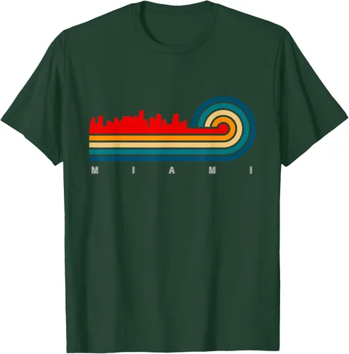 Vista 55 de Camiseta Retro City of Miami Florida, Negro