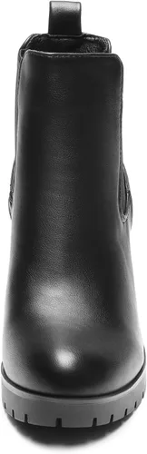 Vista 3 de DREAM PAIRS Chelsea - Botas al tobillo para mujer, con plataforma, tacón alto y grueso, con elástico lateral