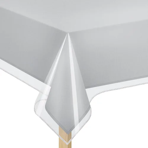 Vista 6 de Elaine Karen - Protector de mesa de plástico transparente 100% impermeable, protector de mesa de plástico transparente y cristalino para mesa